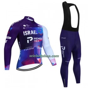 Fietskleding (Fietsshirt Lange Mouw + Lange Koersbroek) 2023 Israel Premier Tech
